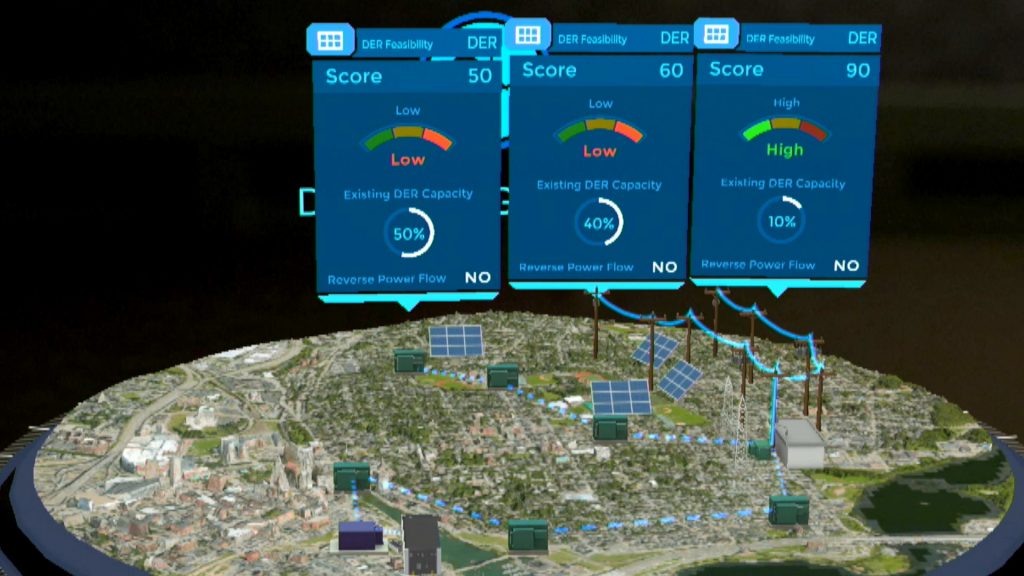 Virtual reality data visualization HoloMaps 3d map app