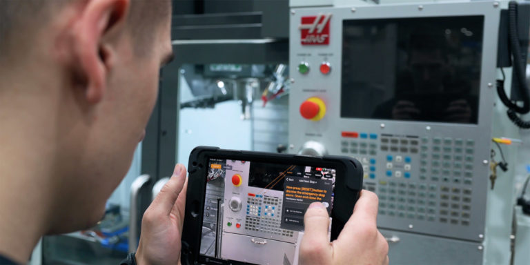 manufacturing workforce training software iPad augmented reality Taqtile Manifest AR Platform