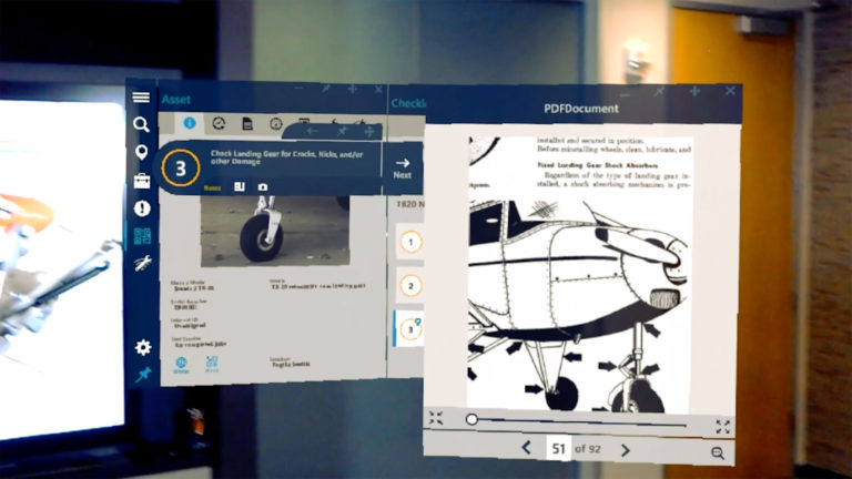 Augmented reality aircraft maintenance, training, and inspection software Taqtile Manifest AR Platform