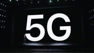 tim cook talking about 5G on stage