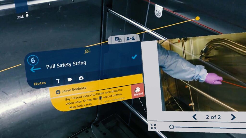 Augmented reality safety training certification with Microsoft HoloLens and Taqtile Manifest work instruction platform