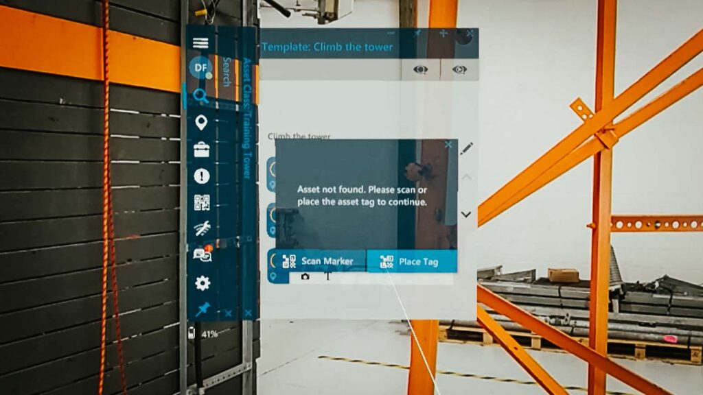 digital overlay of instructions in a warehouse