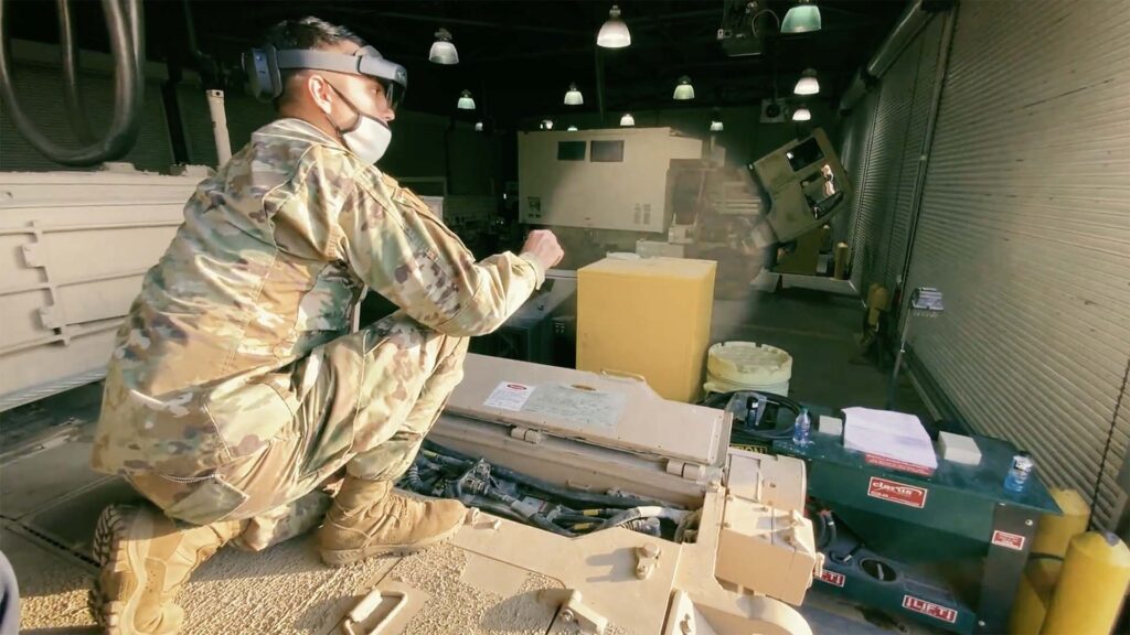 Inspection and defense pmcs with augmented reality Taqtile Manifest